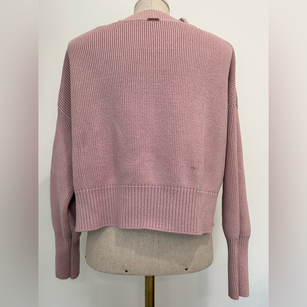 FREE PEOPLE - Easy Street Crop Pullover Sweater in Lost Petal Size XS - Picture 4 of 9